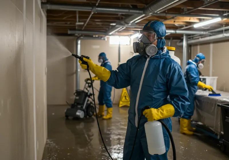 Basement Sanitization and Antimicrobial Treatment process in Russell County, AL