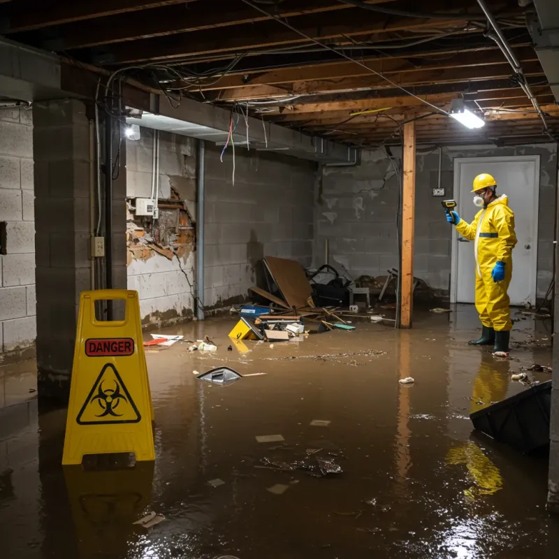 Flooded Basement Electrical Hazard in Russell County, AL Property